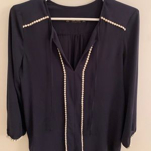 Zara navy blouse